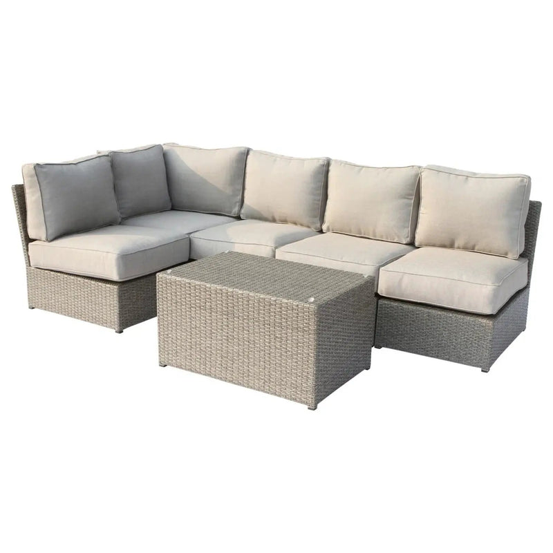 Comfortable Modern Patio Rattan Sectional Set With Cushions by Unique Piece Furniture