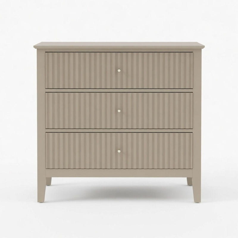 Fluted 3 Drawer Nightstand With Soft Close Slides by HouseOfZazla