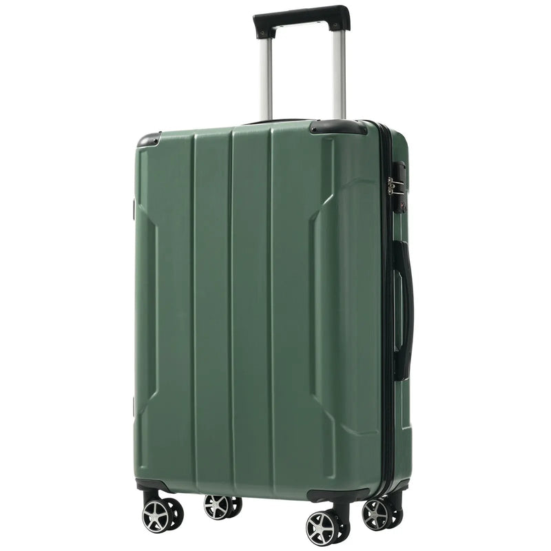 Lightweight Durable ABS Hardshell Luggage - 24-Inch (Green) by HouseOfZazla