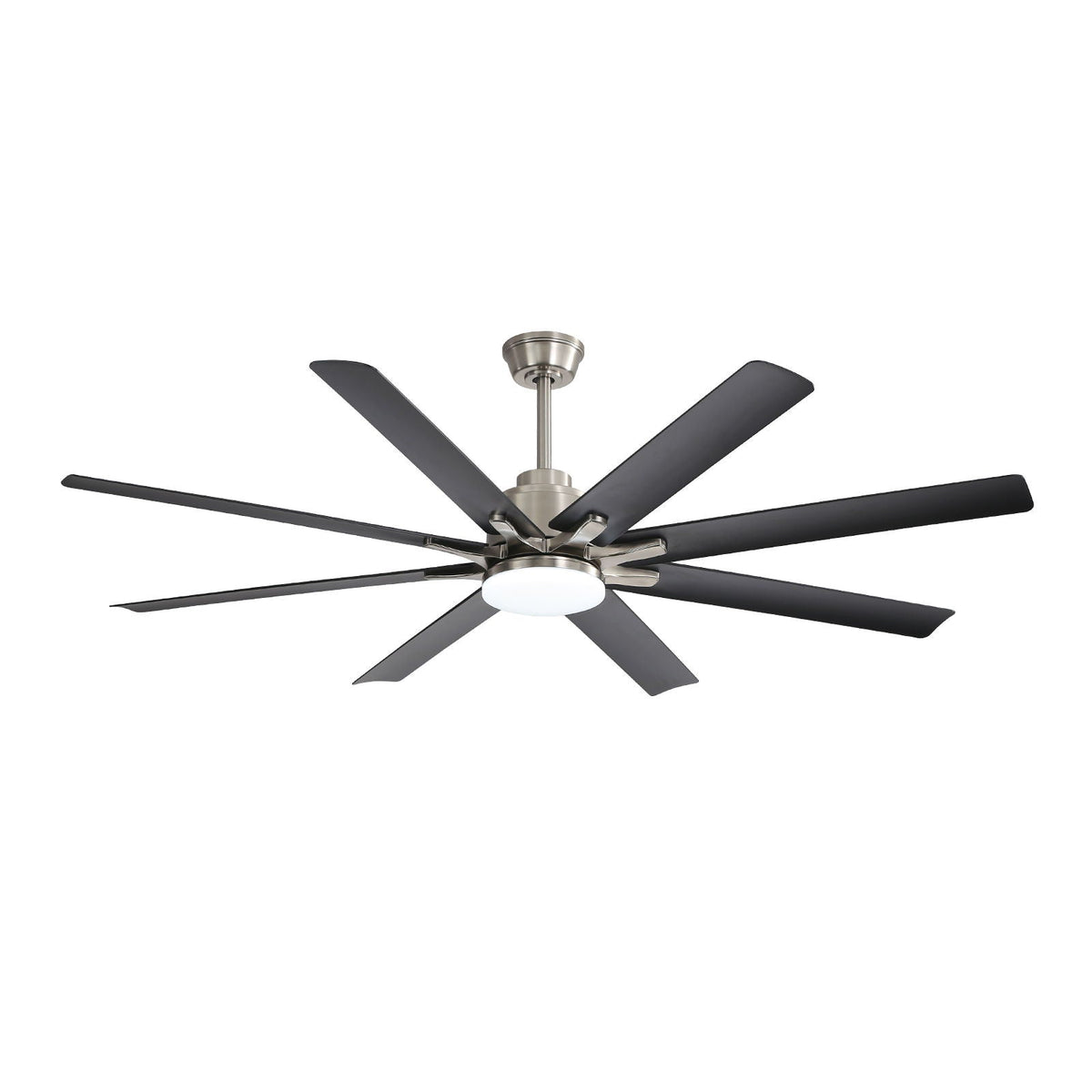 Ceiling Fan with Dimmable LED Light, 8 Blades, Remote Control - Black or White