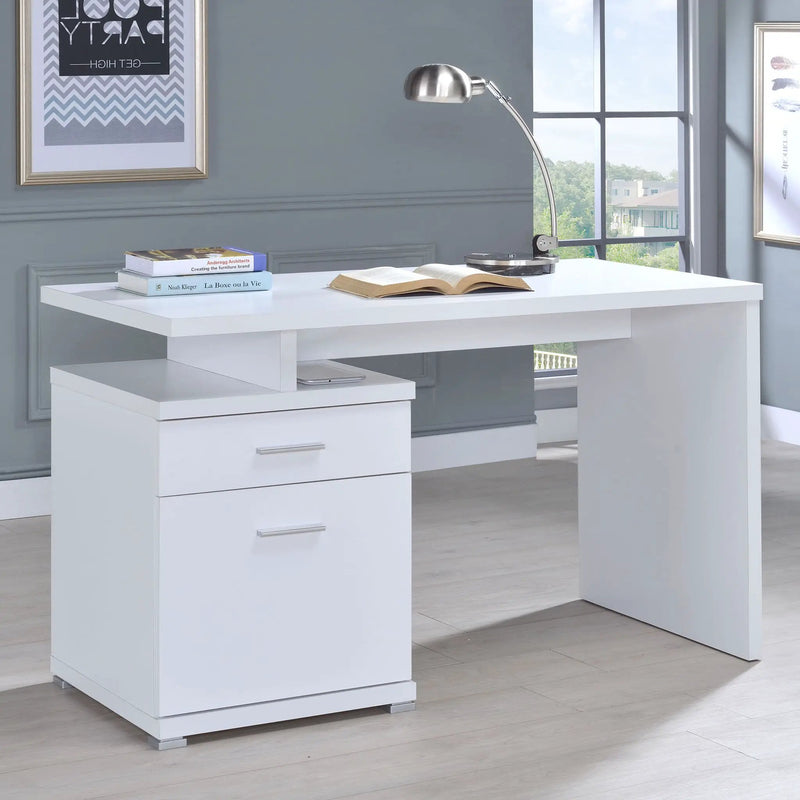 Irving 47-inch 2-drawer Office Computer Desk White by Unique Piece Furniture