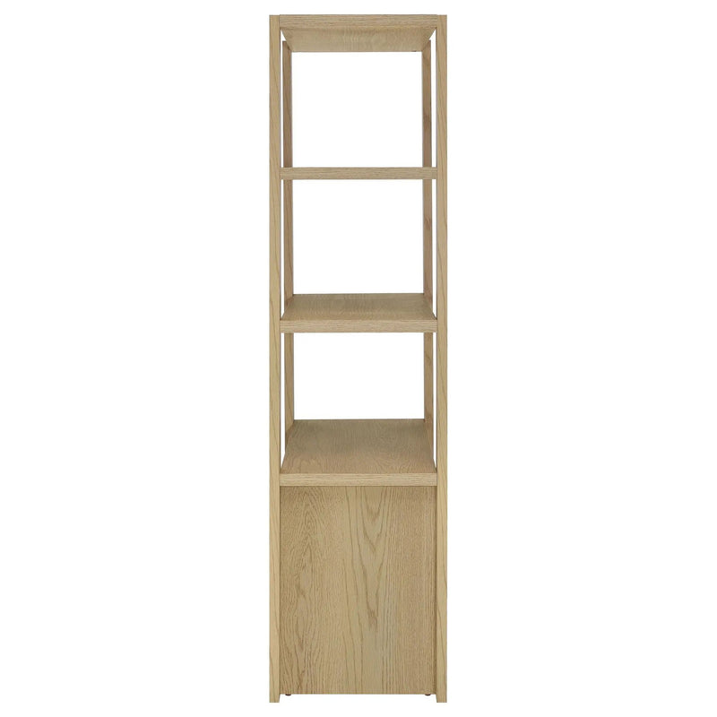 Laurelton 3-shelf Media Tower Tall Pier Cabinet Light Oak by Unique Piece Furniture