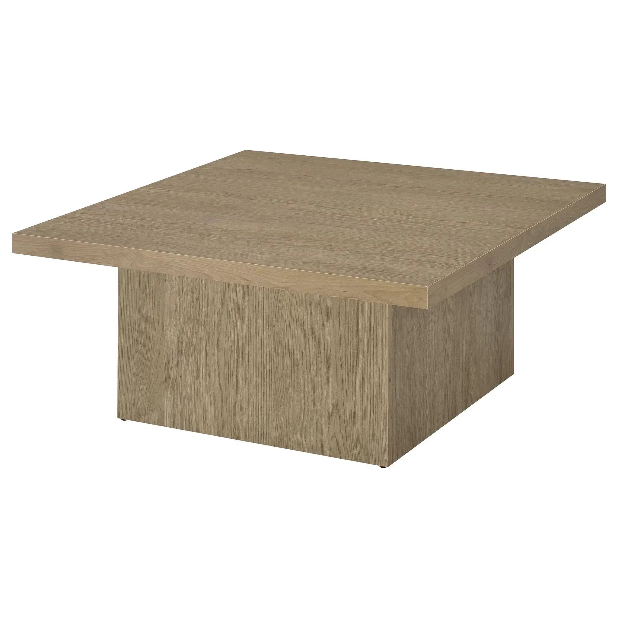 Devar Square Engineered Wood Cocktail Coffee Table Latte by Unique Piece Furniture