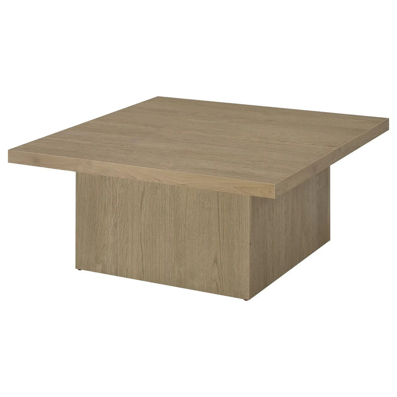 Devar Square Engineered Wood Cocktail Coffee Table Latte by Unique Piece Furniture