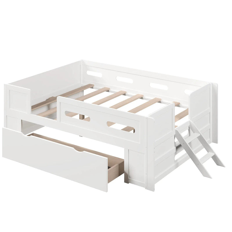 Platform Bed With Guardrail And Drawer by HouseOfZazla