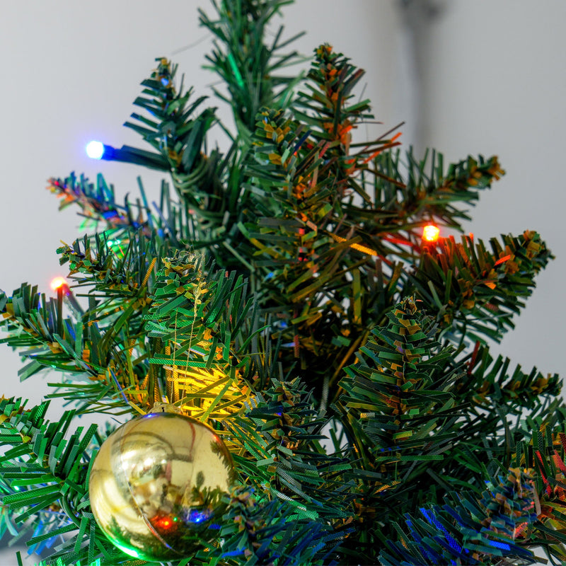 HOMCOM 8ft Tall Pencil Prelit Artificial Christmas Tree, photo 2 of 10