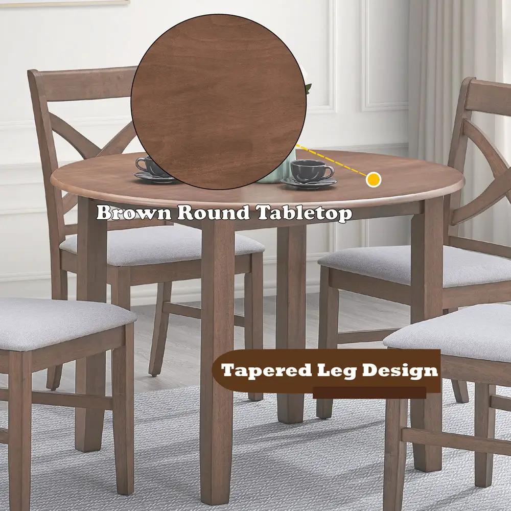 Ferris - Round Dining Table - Brown by Unique Piece Furniture