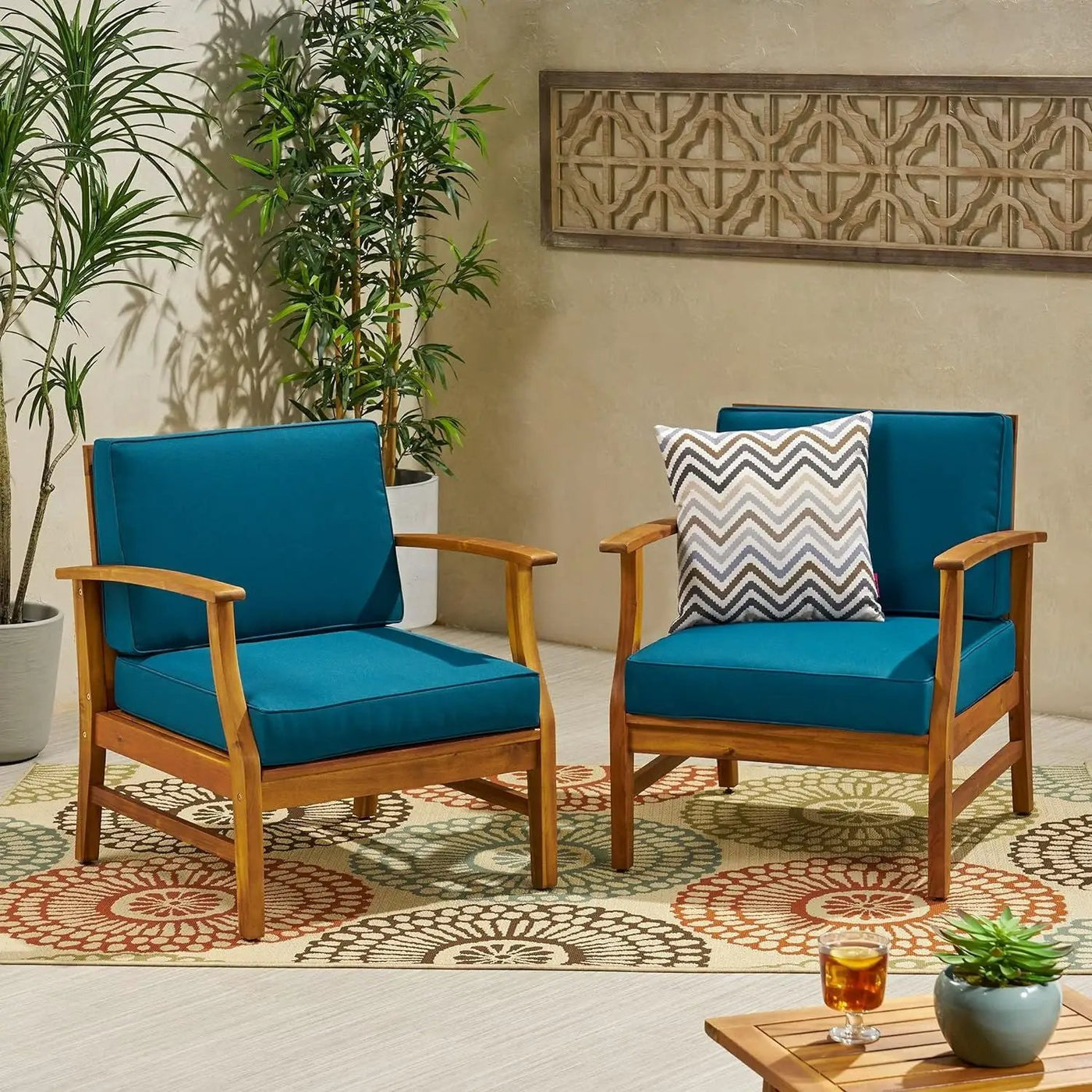 Perla Contemporary Club Chair with Water Resistant Cushion by HouseOfZazla