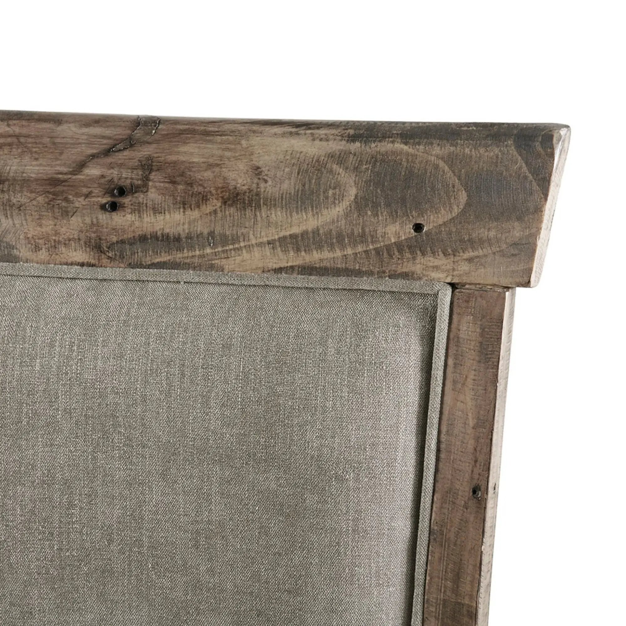 Dining Side Chair Set With Cushioned Back And Seat (Set of 2) - Weathered Gray / Natural by HouseOfZazla