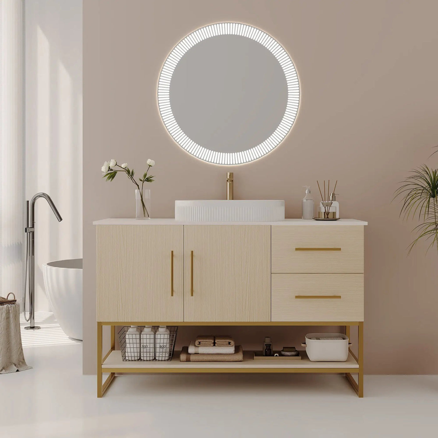 36" Modern Bathroom Vanity with Ceramic Vessel Sink by HouseOfZazla