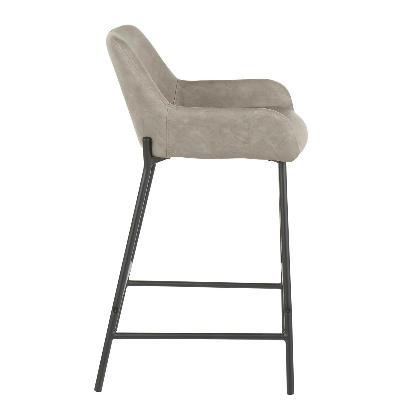 Daniella - Industrial Fixed Height Counter Stool (Set of 2) by HouseOfZazla
