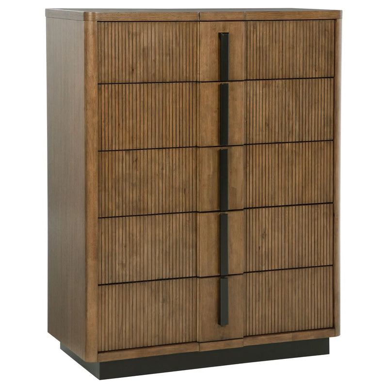 Moraga - 5 Drawer Chest Of Drawers - Ash Brown by HouseOfZazla