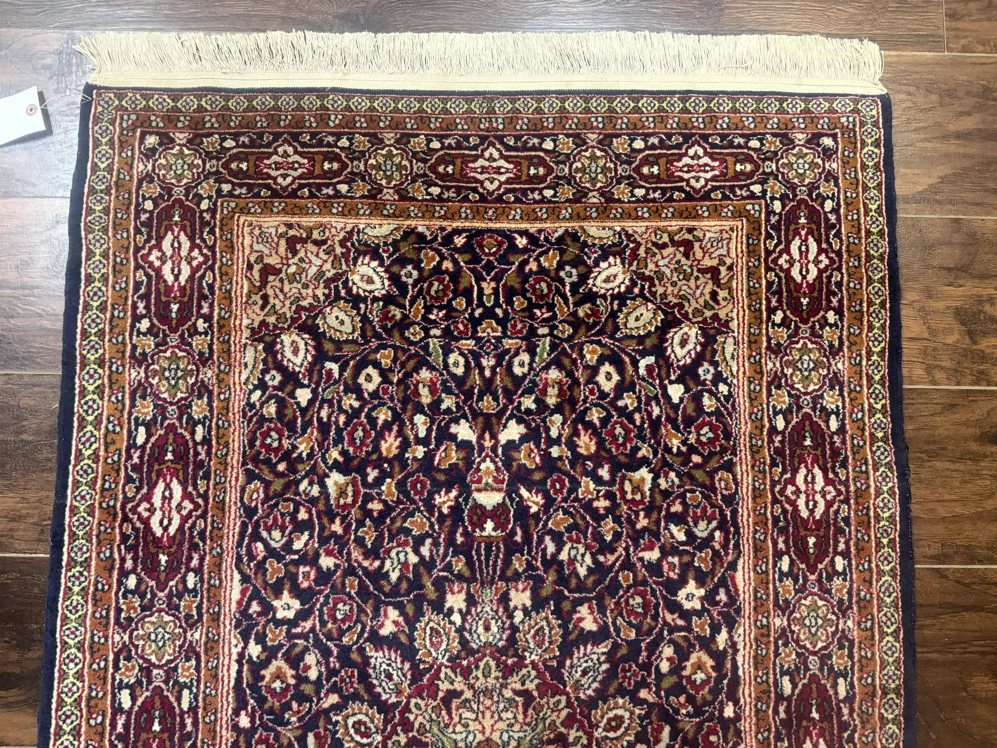 Indo Kashmiri Rug 3x5, Navy Blue, Very Fine 400 KPSI, Pair B by Jewel Rugs