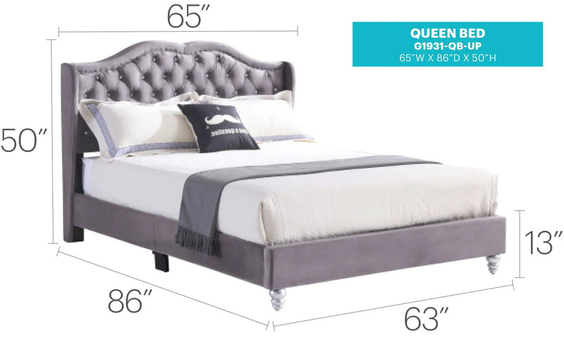 Upholstered Bed Transitional by HouseOfZazla