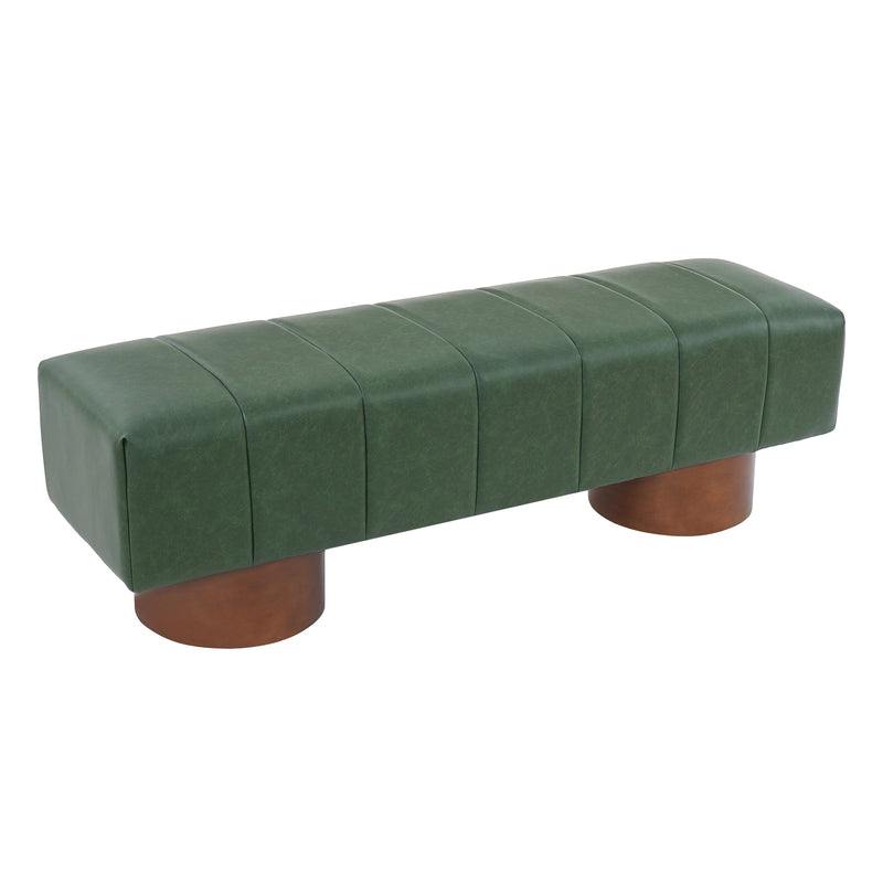 Green PU Upholstered Indoor Dining Bench, photo 7 of 10