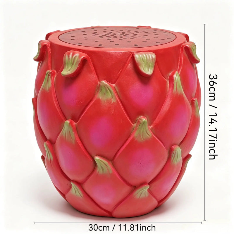 13.4" Oversized Resin Dragon Fruit Stool by HouseOfZazla