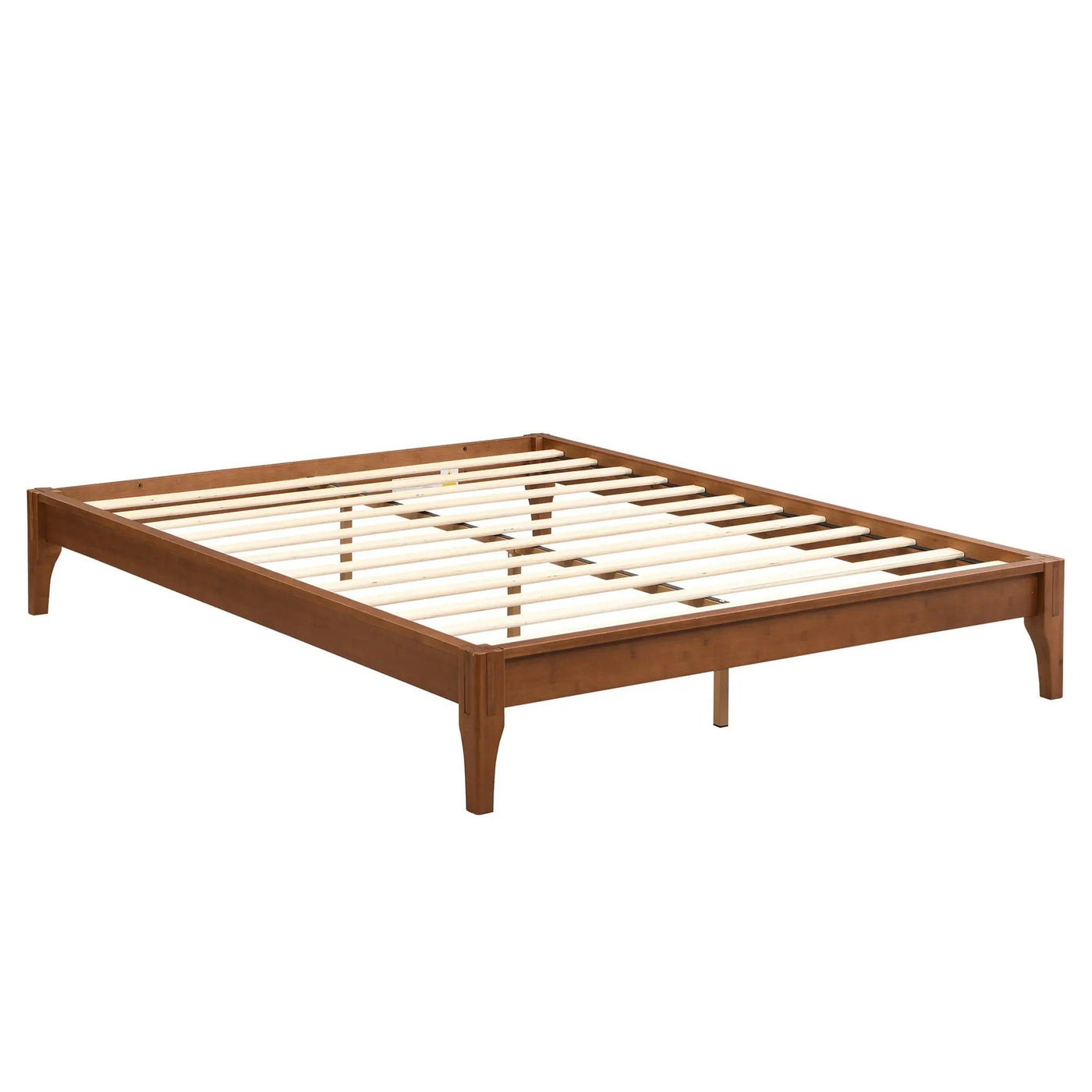 Solid Dry Bamboo Platform Bed Frame, With Slat Support by HouseOfZazla