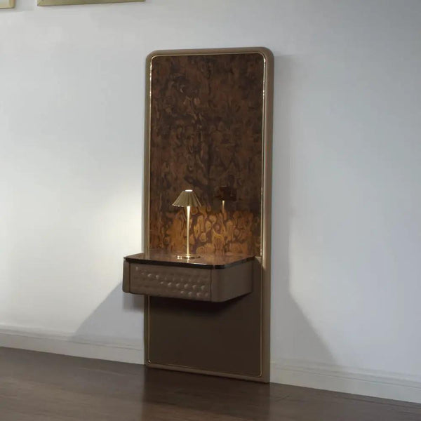 Marcelino - Nightstand With Wall Pier (EK) - Cherry Oak