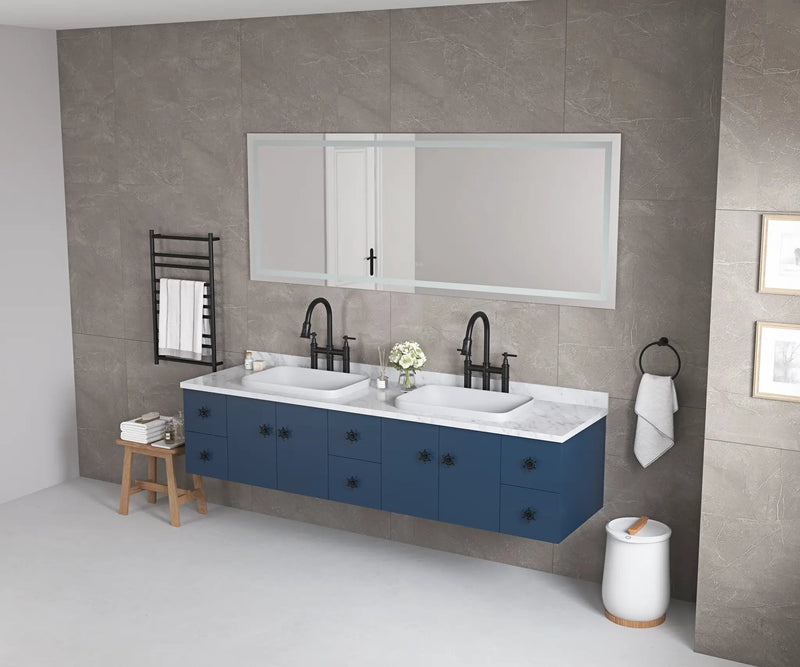 96" x 36" LED Bathroom Mirror with Front and Backlight by HouseOfZazla