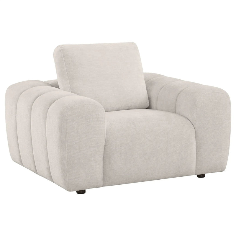 Burnett 4-piece Chenille Upholstered Sofa Set Ivory by Unique Piece Furniture