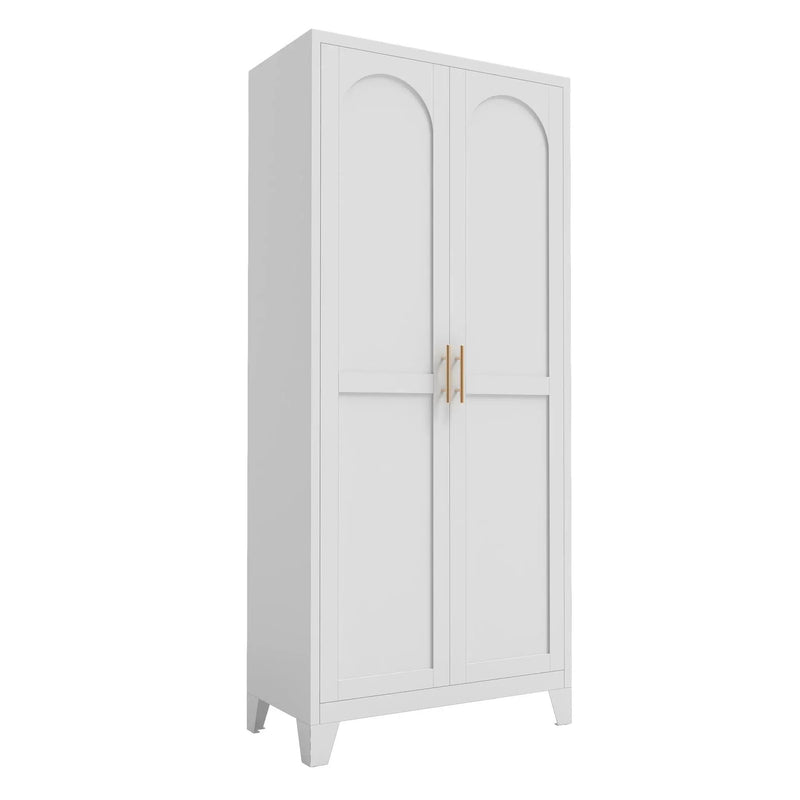 Shapely Doors Cabinet, Metal Storage Cabinet With Doors And Adjustable Shelves by HouseOfZazla