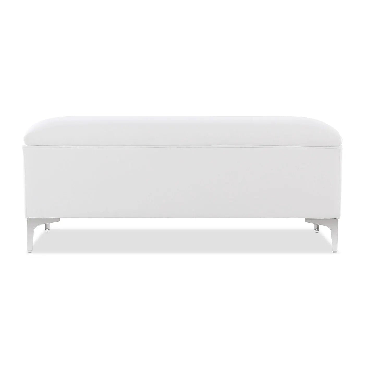 Madelyn - Modern Storage Bench - Bright White Dye by HouseOfZazla
