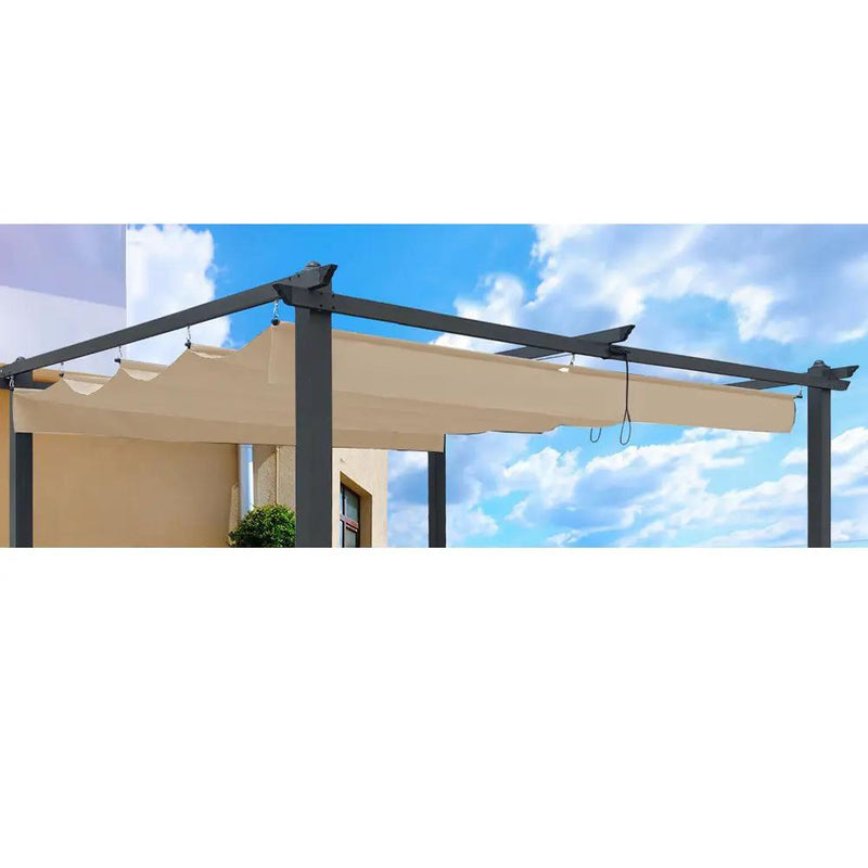 Replacement Canopy Top Cover Fabric For Outdoor Patio Retractable Pergola Sun-Shelter Canopy by Unique Piece Furniture