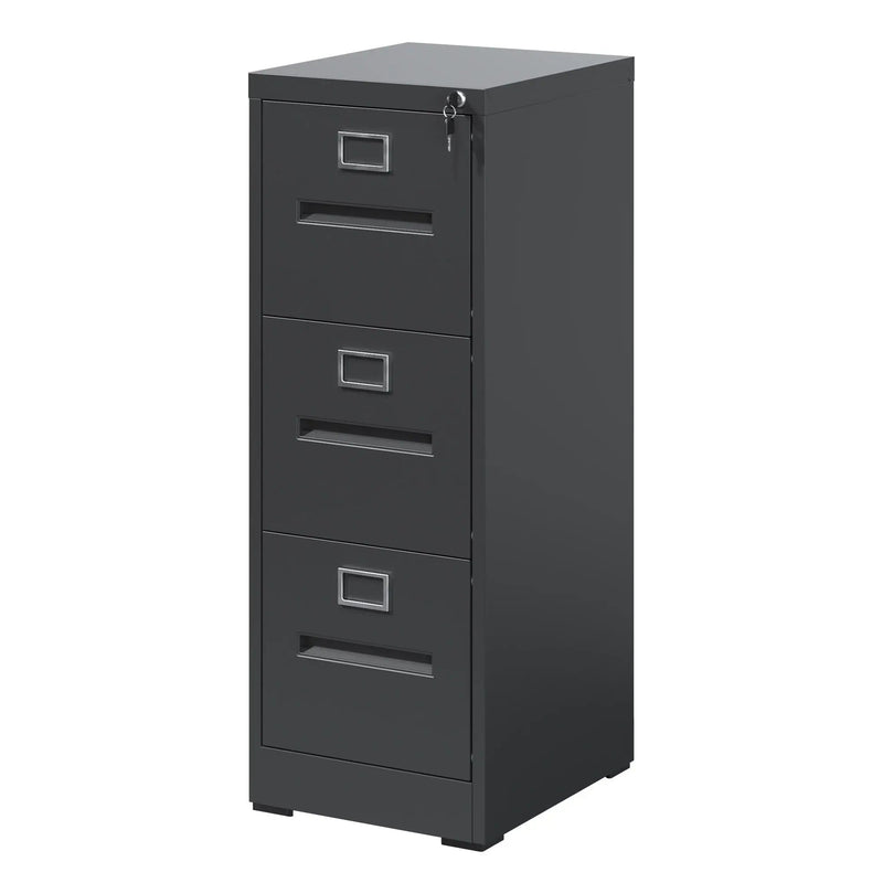 Premium Drawer File Cabinet With Lock, Metal Vertical Design, A4 Legal / Letter Size by Unique Piece Furniture