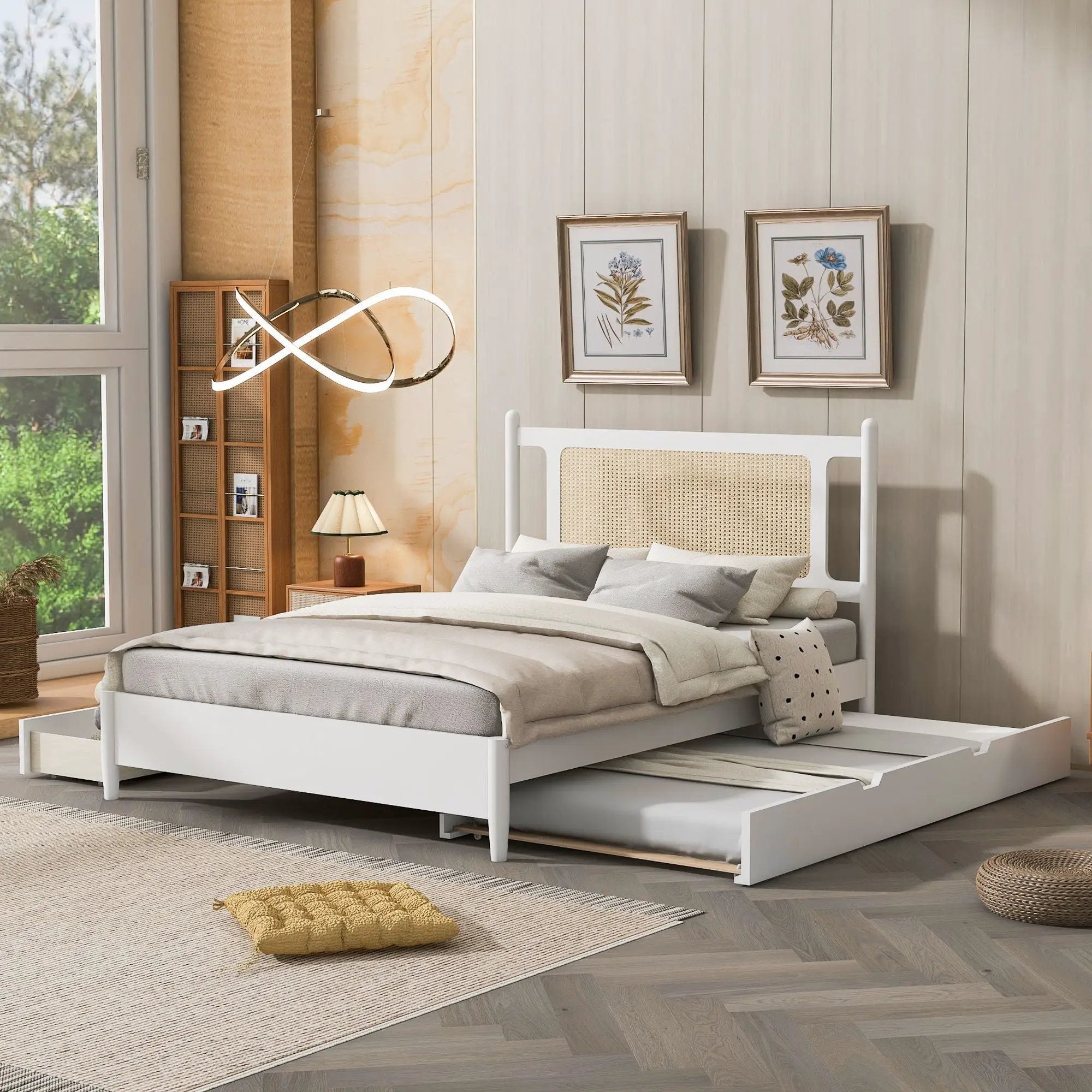 Platform Bed With 2 Big Drawers & Trundle by HouseOfZazla