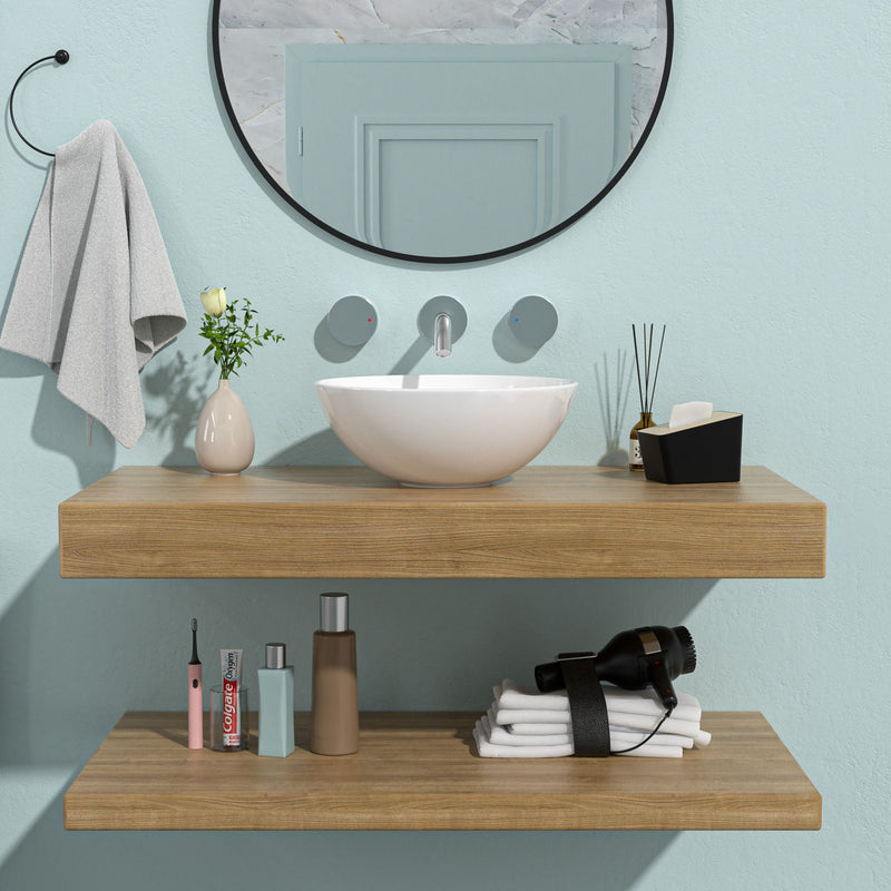 Modern Ceramic Circular Vessel Bathroom Sink by HouseOfZazla