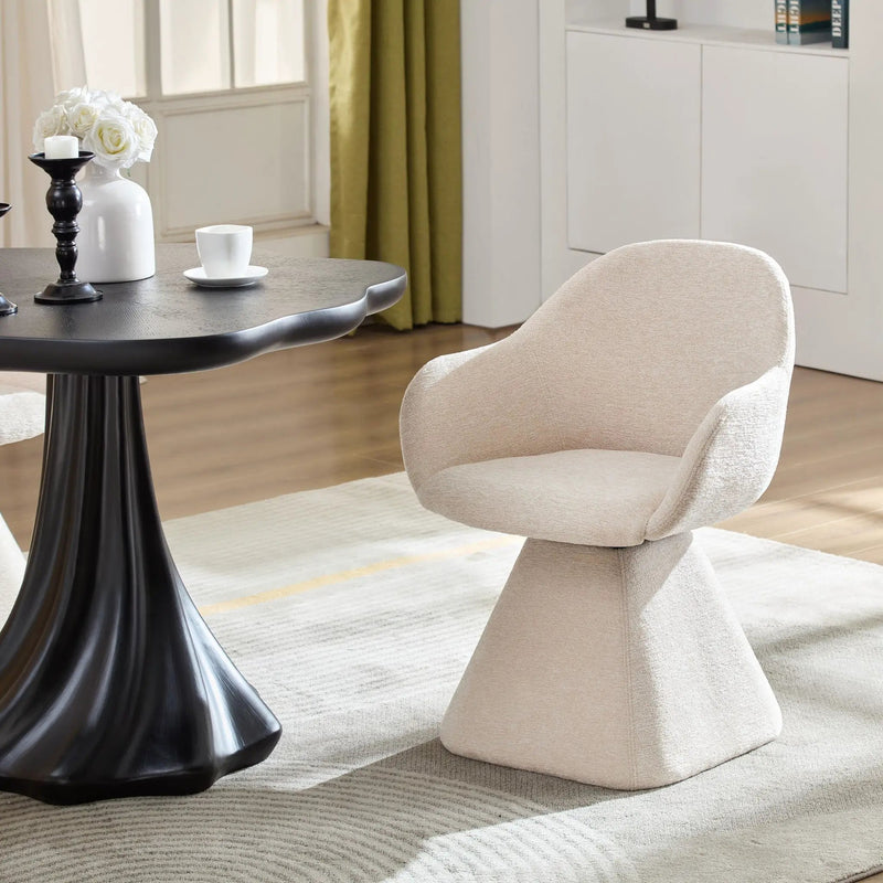 180° Rotating Accent Chair For Living Room - Beige by HouseOfZazla