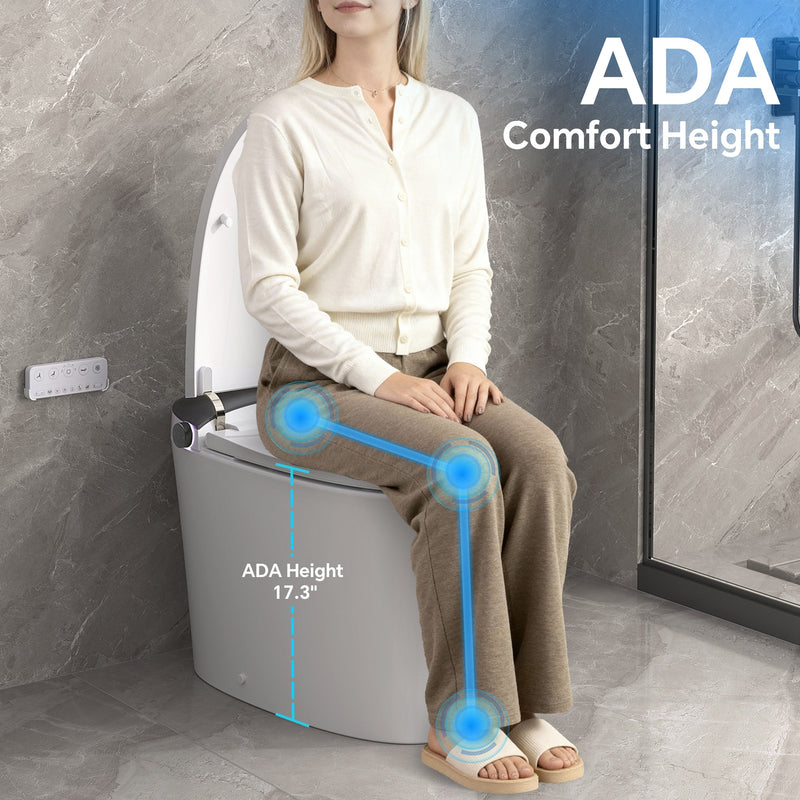 Elongated Smart Toilet with Bidet and Heated Seat, photo 3 of 10