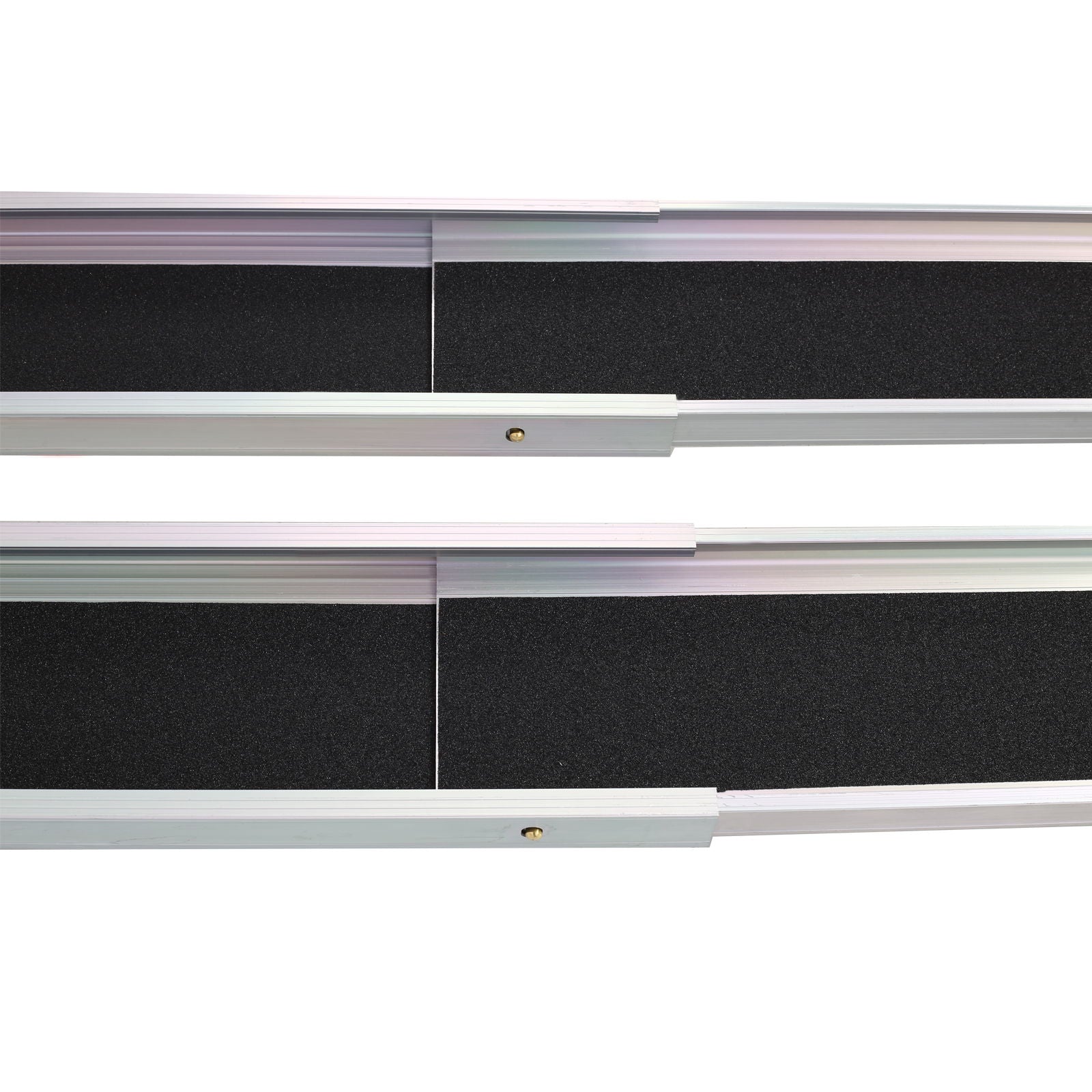 Premium Adjustable Telescoping Wheelchair Track Ramps Aluminium - Silver by HouseOfZazla