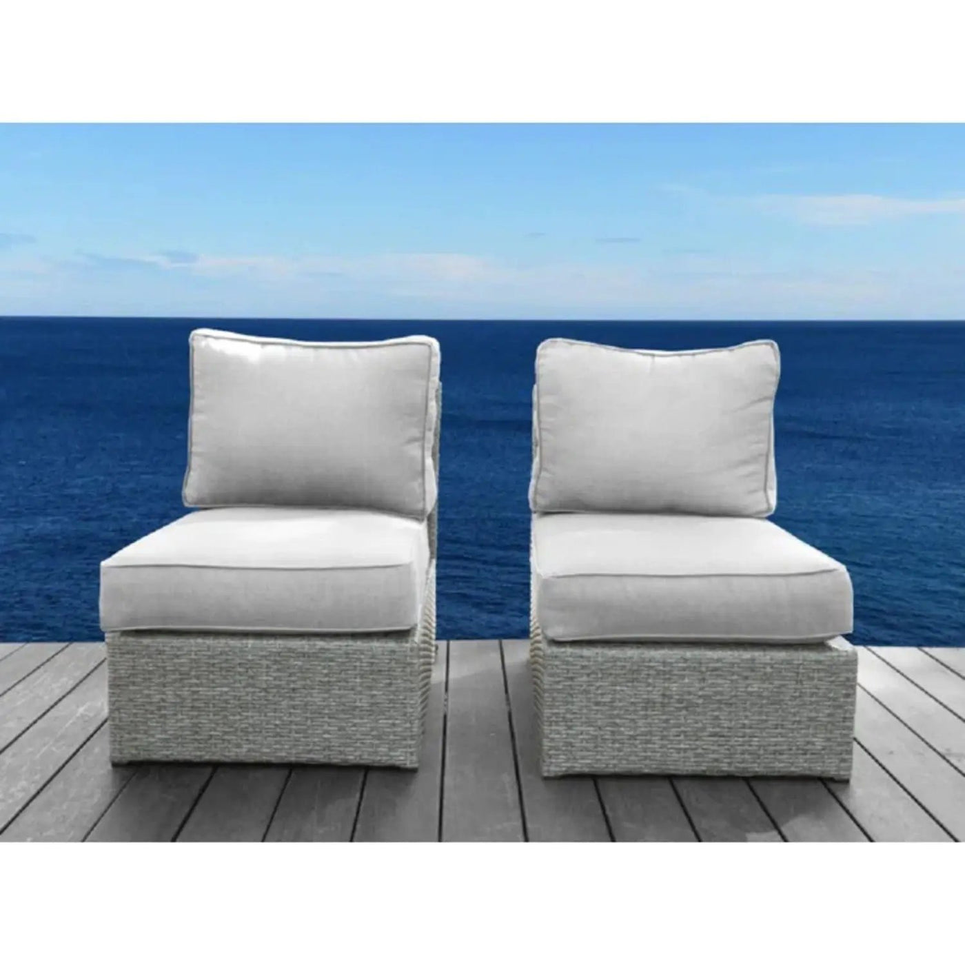 Armless Patio Chair With Cushions by HouseOfZazla