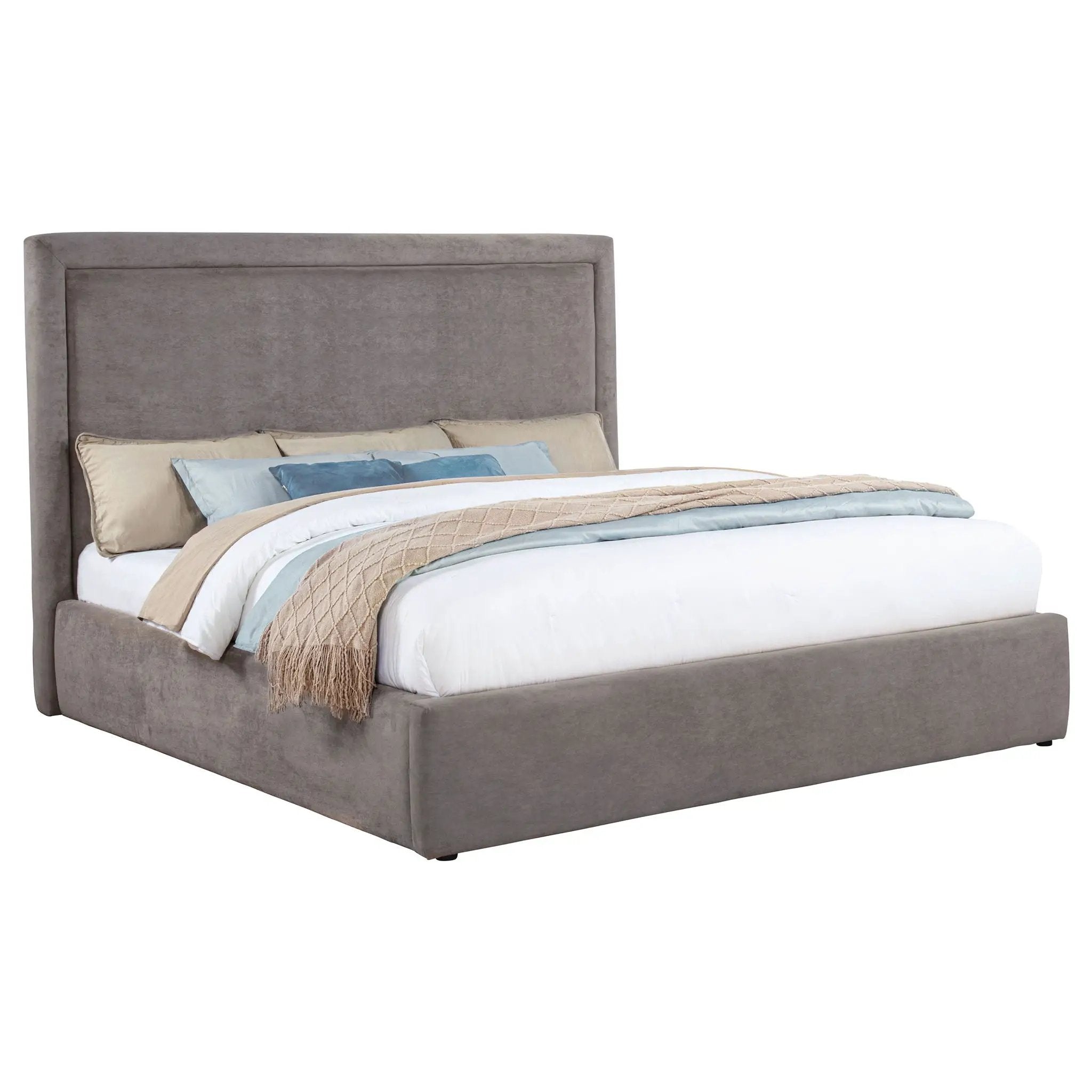 Lawson 54-inch Upholstered Eastern King Platform Bed Mushroom by Unique Piece Furniture