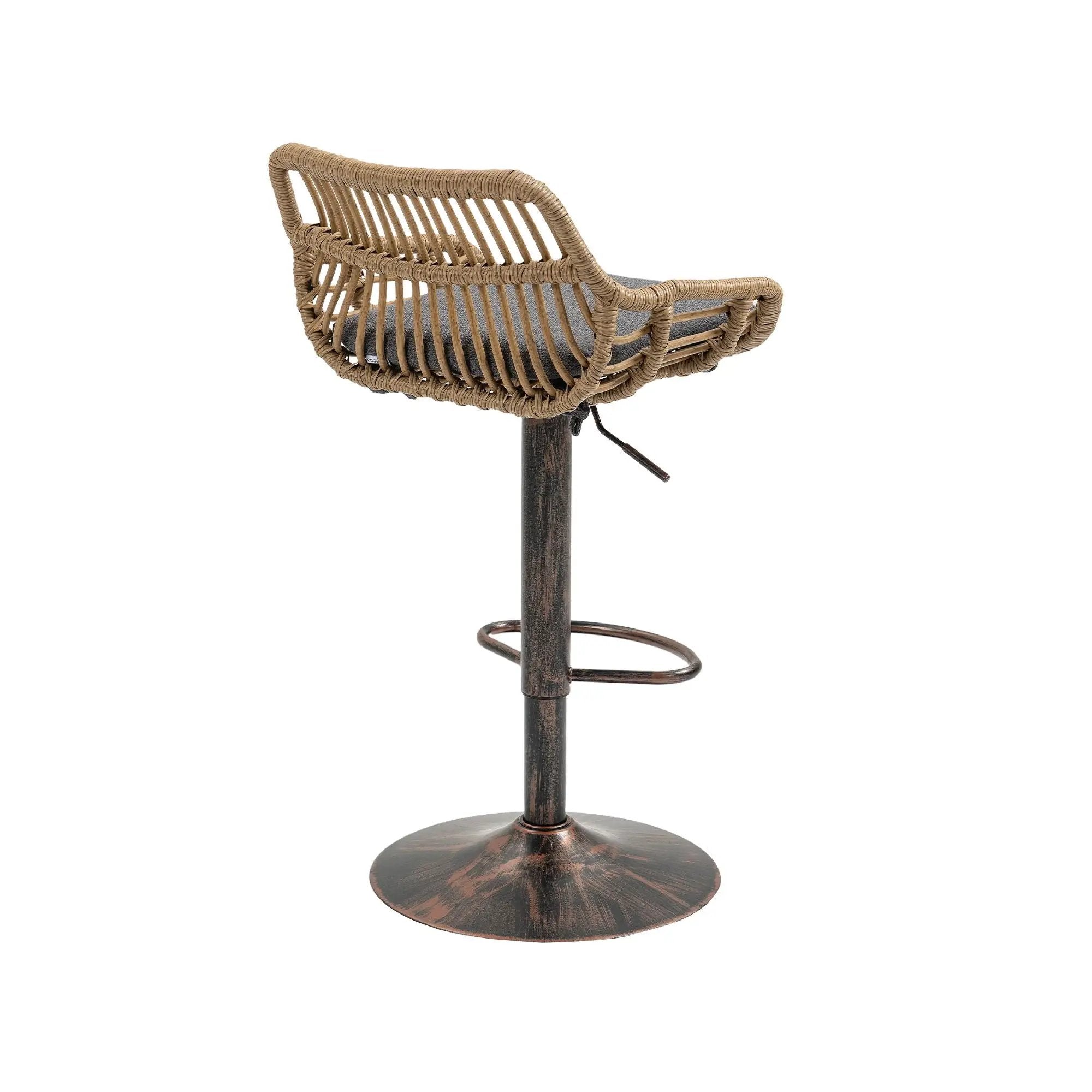 Modern Swivel Bar Stools Adjustable Counter Chairs With Footrest (Set of 2) by HouseOfZazla
