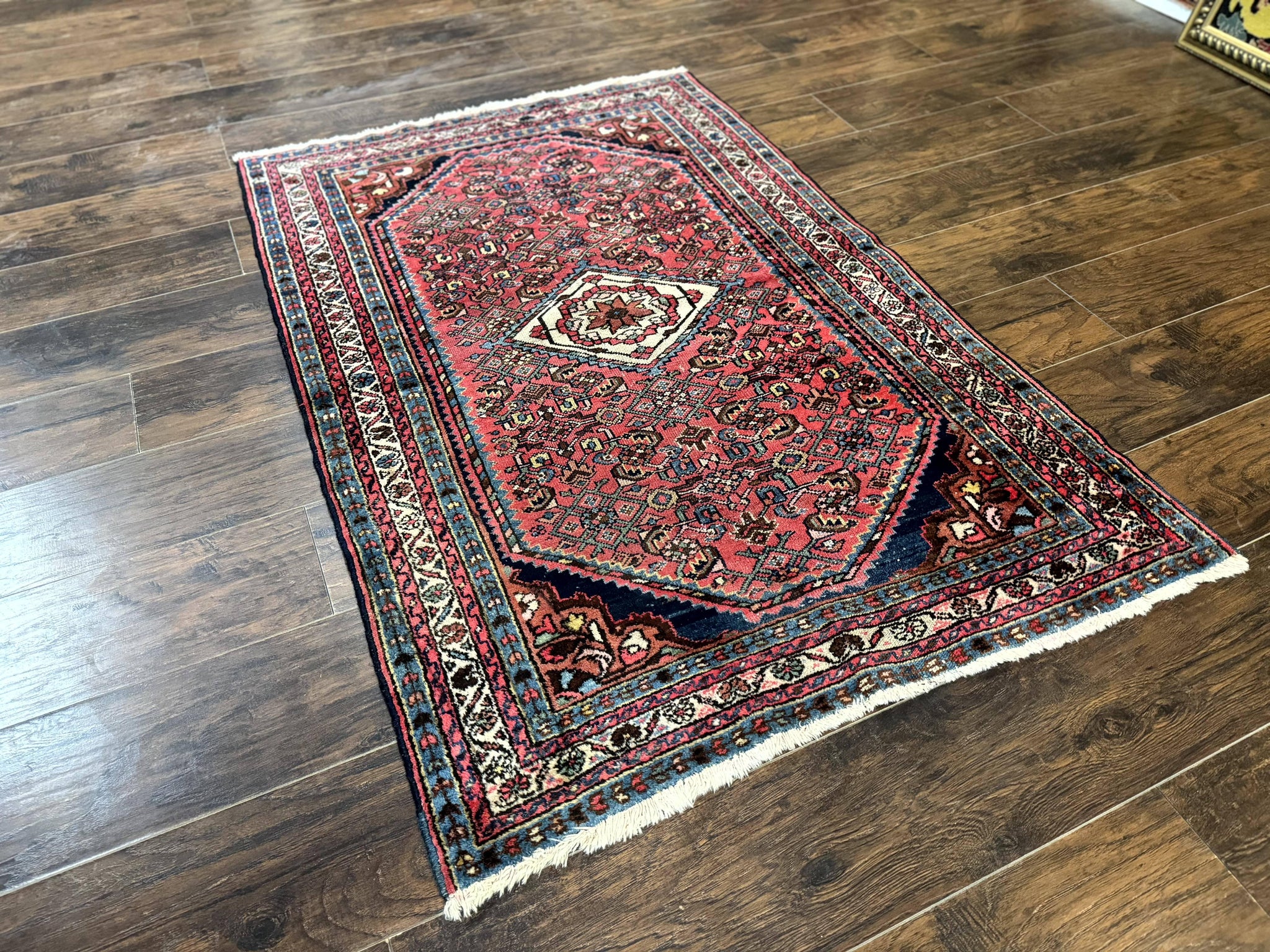 Antique Persian Tribal Rug 3.6 x 5, Hamadan Angelas Rug by Jewel Rugs