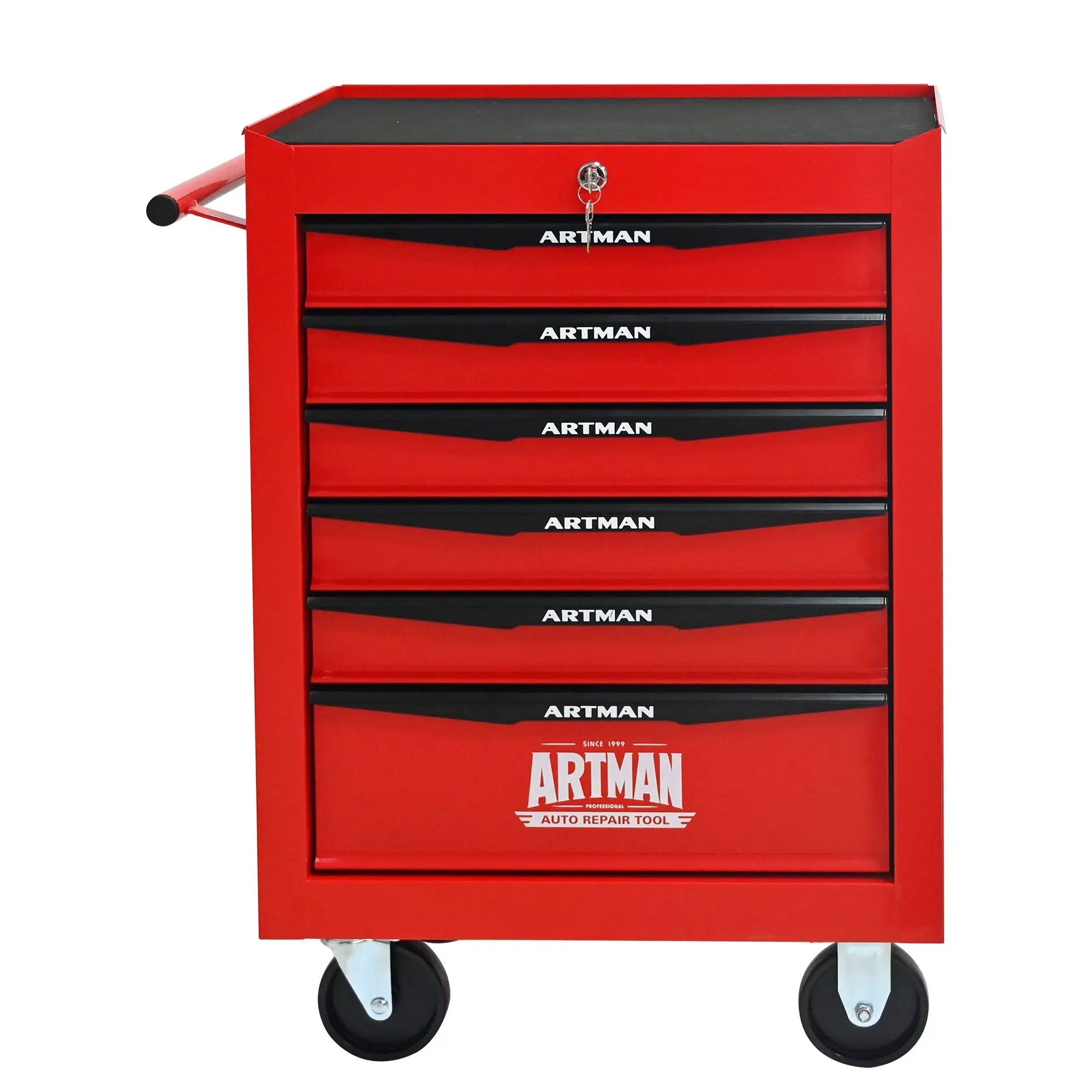 Rolling Metal Tool Chest With Drawers, Steel Storage Cabinet With Ball Bearing Slides by HouseOfZazla