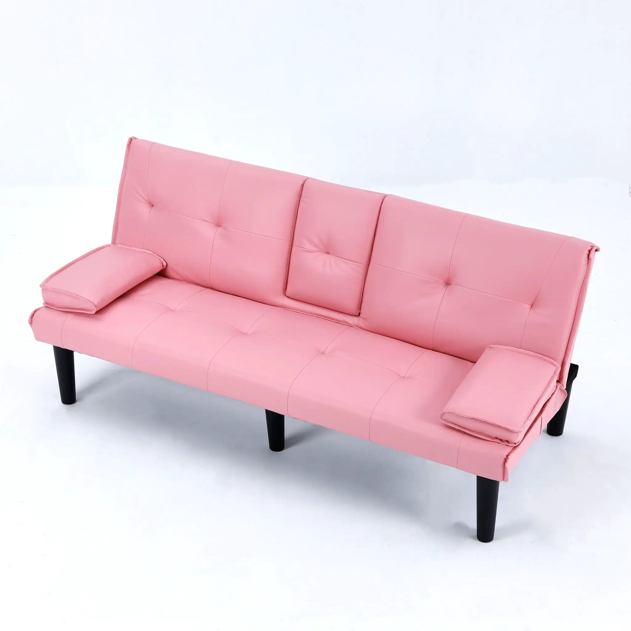 Sofa Bed With Foldable Design And Cup Holder by HouseOfZazla
