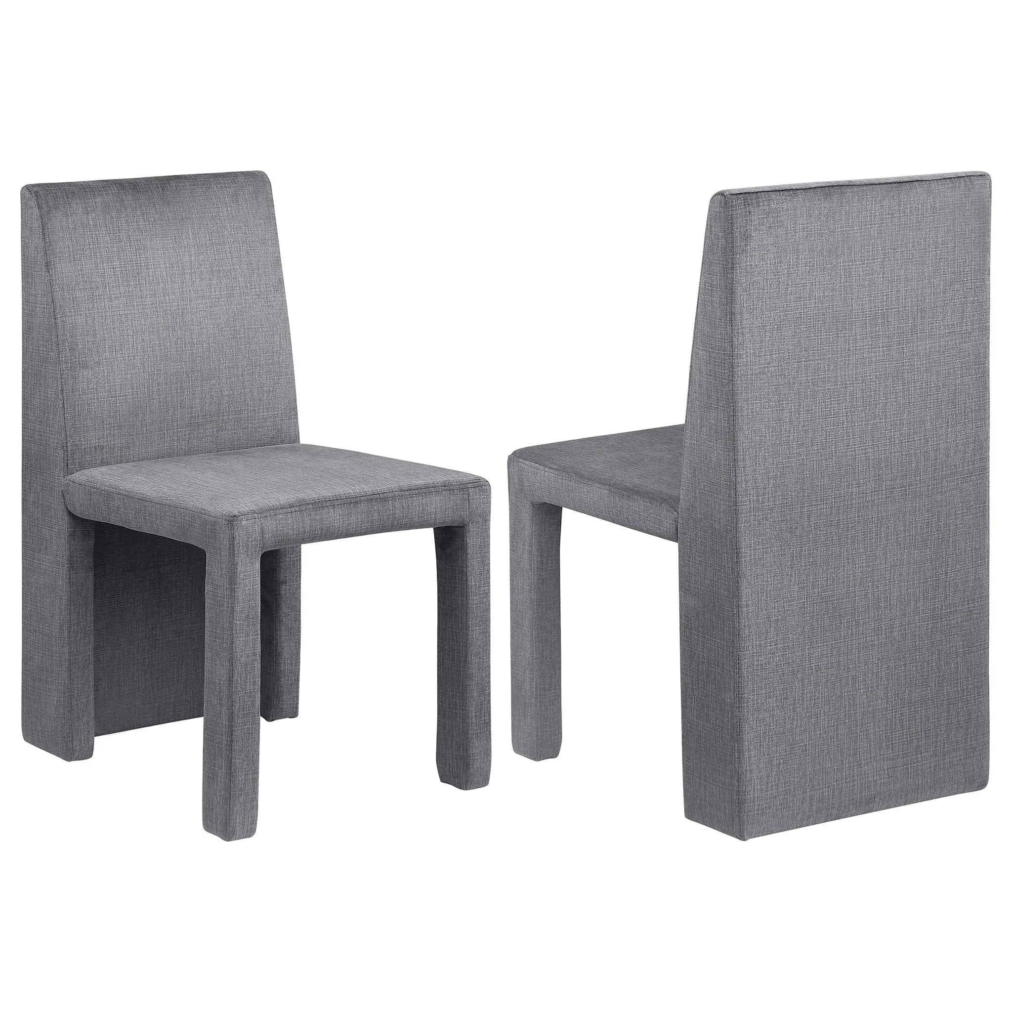 Tordera Velvet Upholstered Dining Side Chair Grey (Set of 2) by Unique Piece Furniture