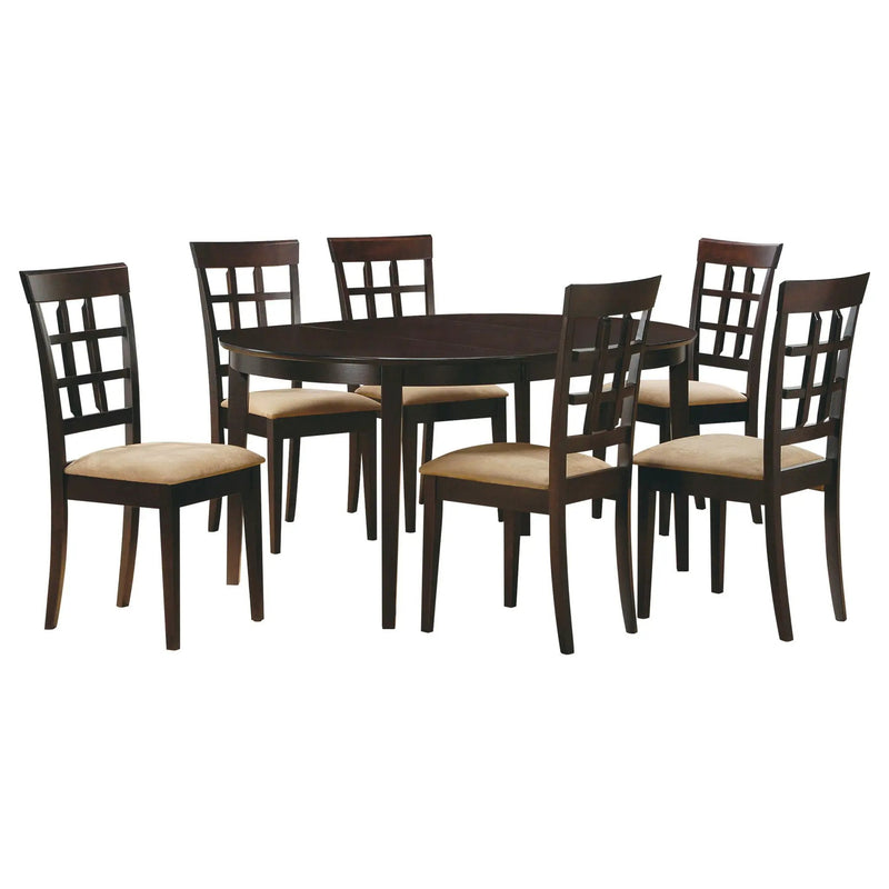 Gabriel 7-piece Extension Leaf Dining Table Set Cappuccino by Unique Piece Furniture