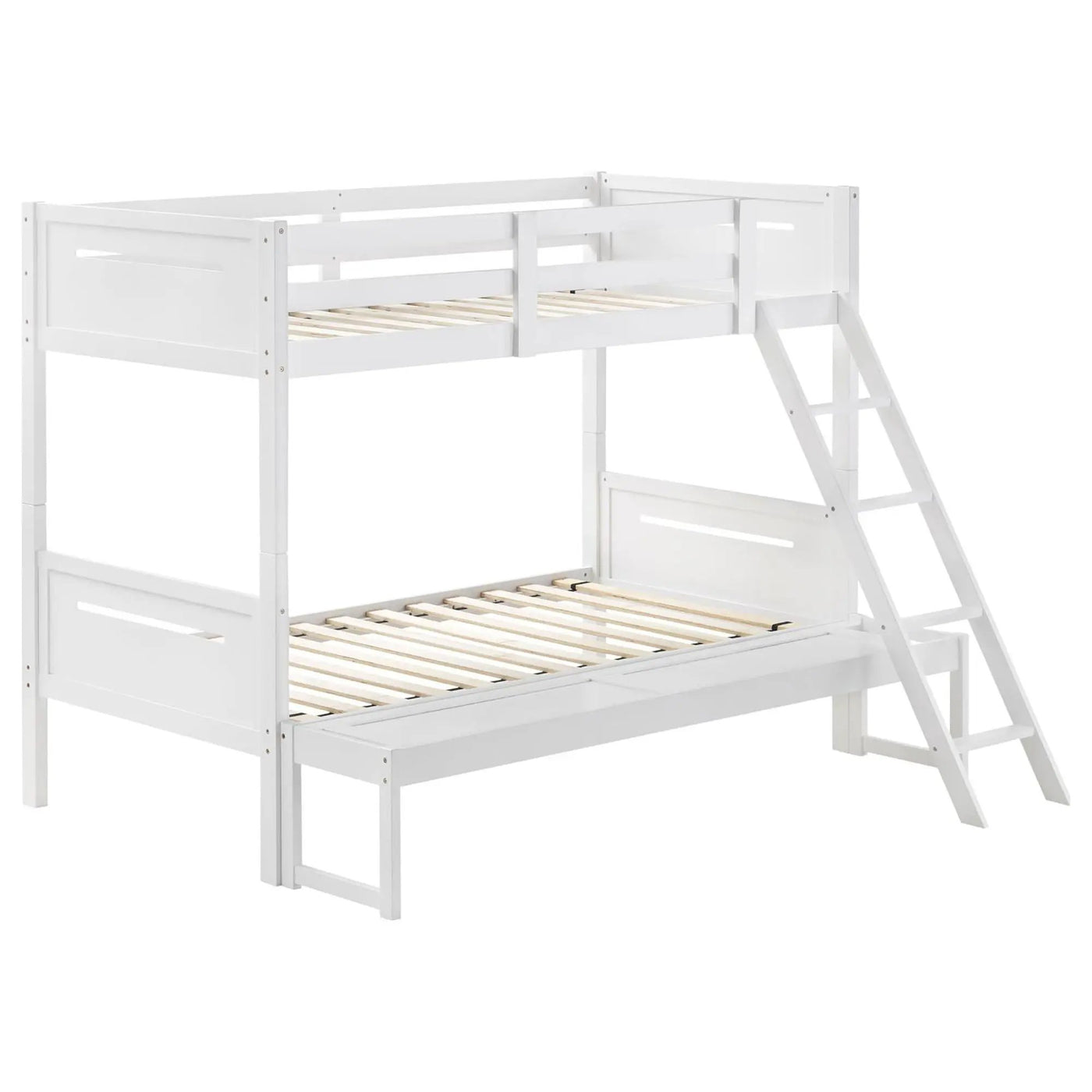 Bunk Bed With Built In Ladder, Safety Guardrails And Angled Access Step by HouseOfZazla