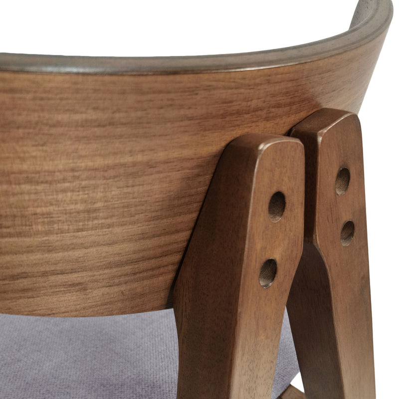 Mid Century Modern Counter Stool With V Shape Frame And Upholstered Seating by HouseOfZazla