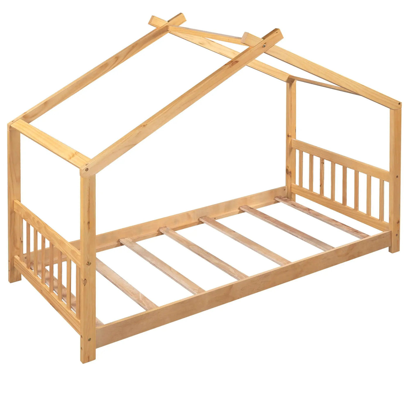 House Platform Bed With Headboard And Footboard, Roof Design by HouseOfZazla