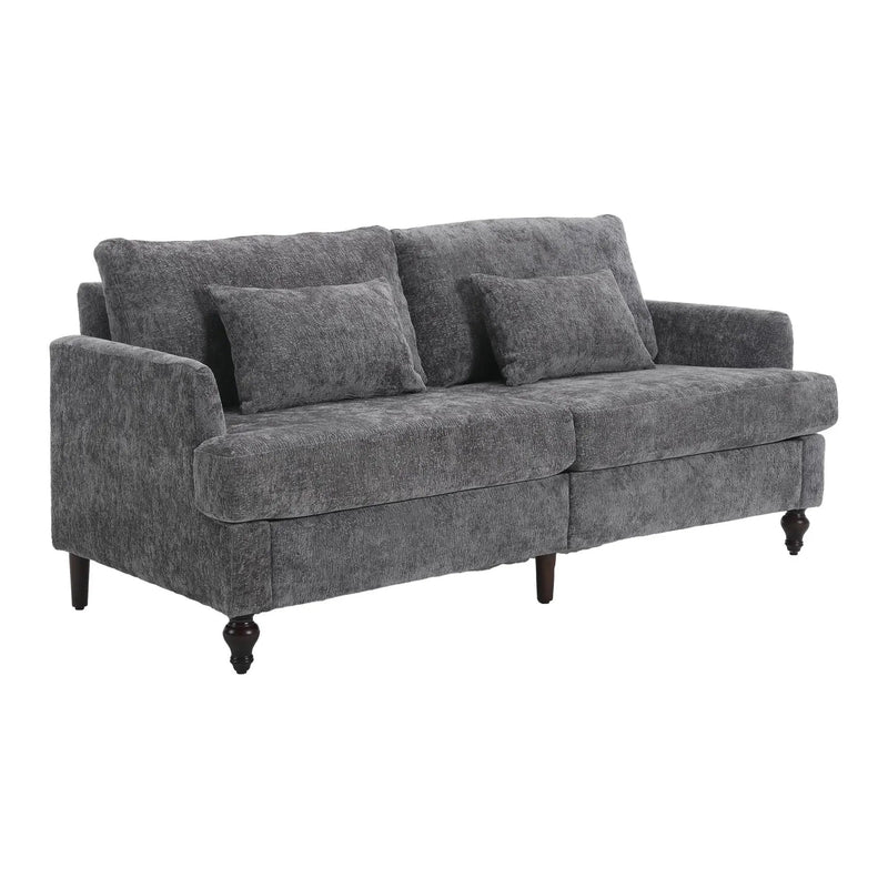 Mid Century Modern Fabric Loveseat Sofa, 2 Seat Upholstered Couch by Unique Piece Furniture