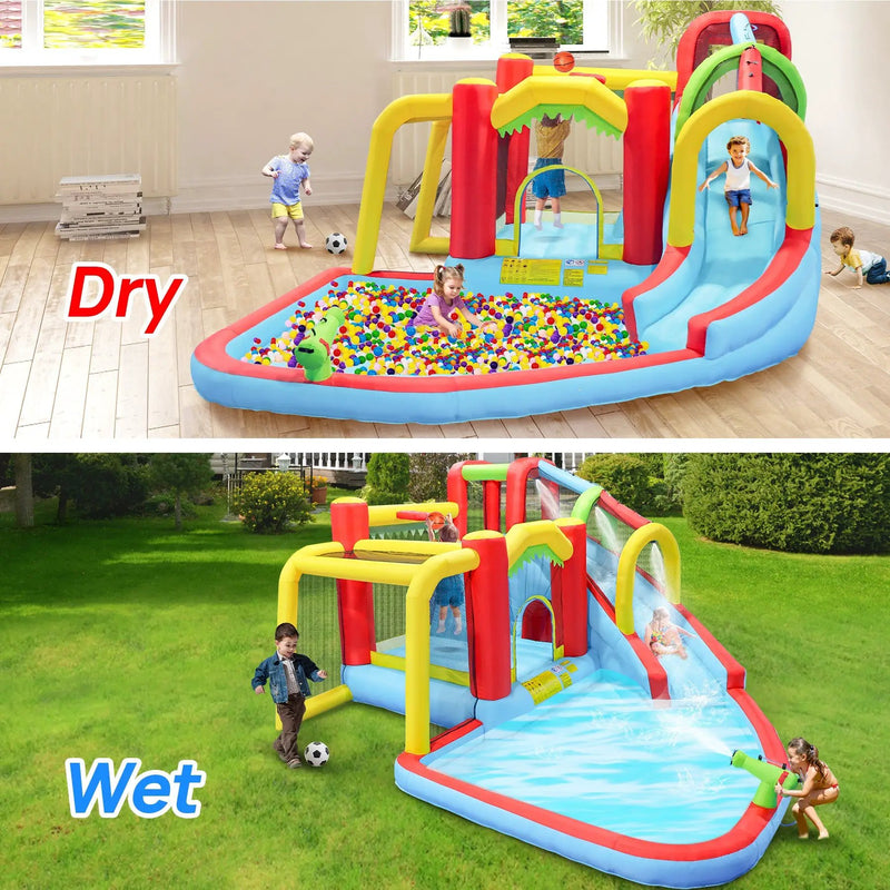 7-in-1 Inflatable Slide Water Park and Garden Bouncer by HouseOfZazla