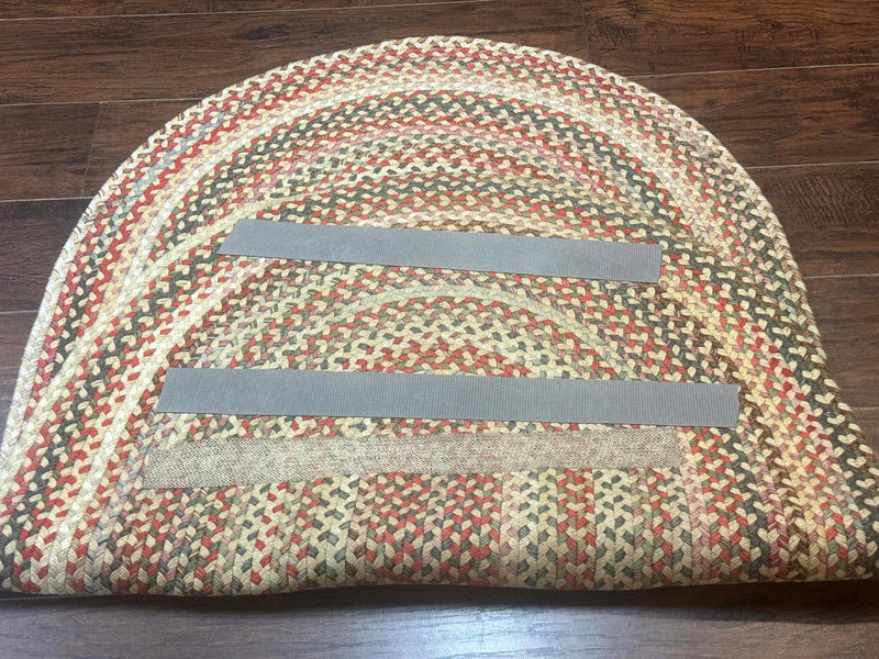Braided American Oval Rug 3x5, Multicolor, Hand Braided by Jewel Rugs
