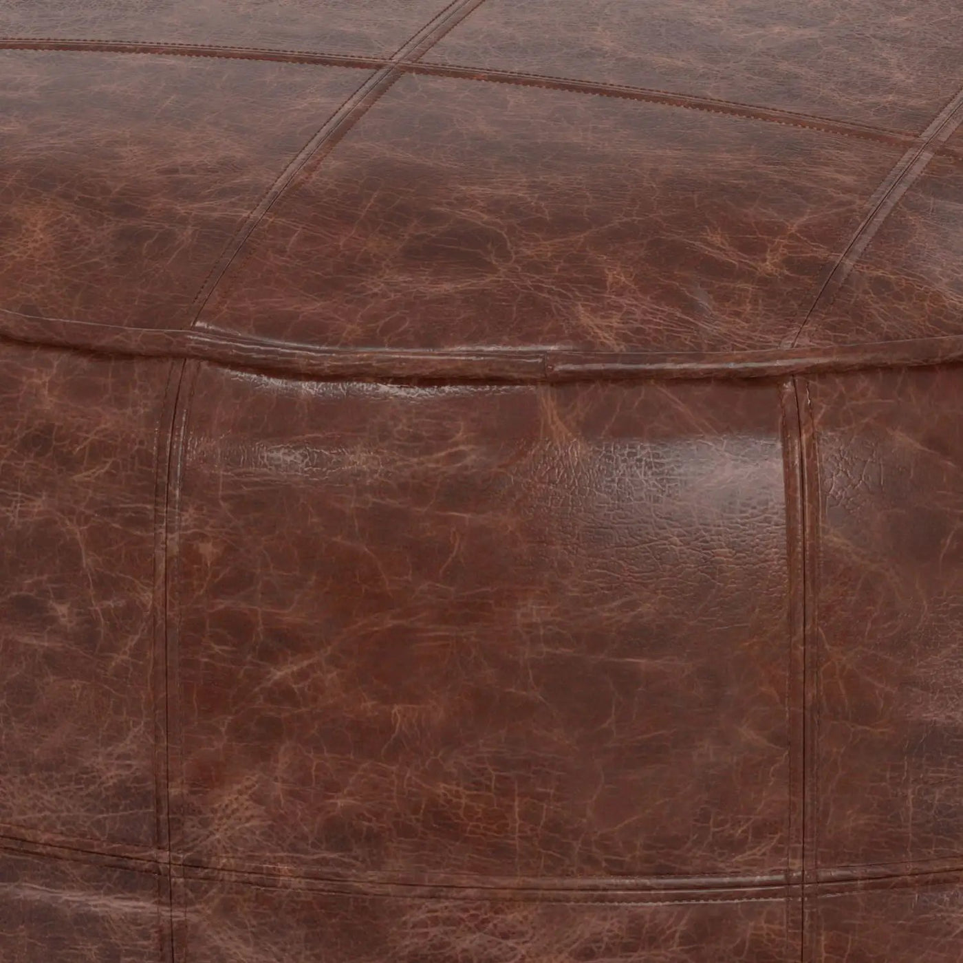 Connor - Handcrafted Round Pouf by HouseOfZazla