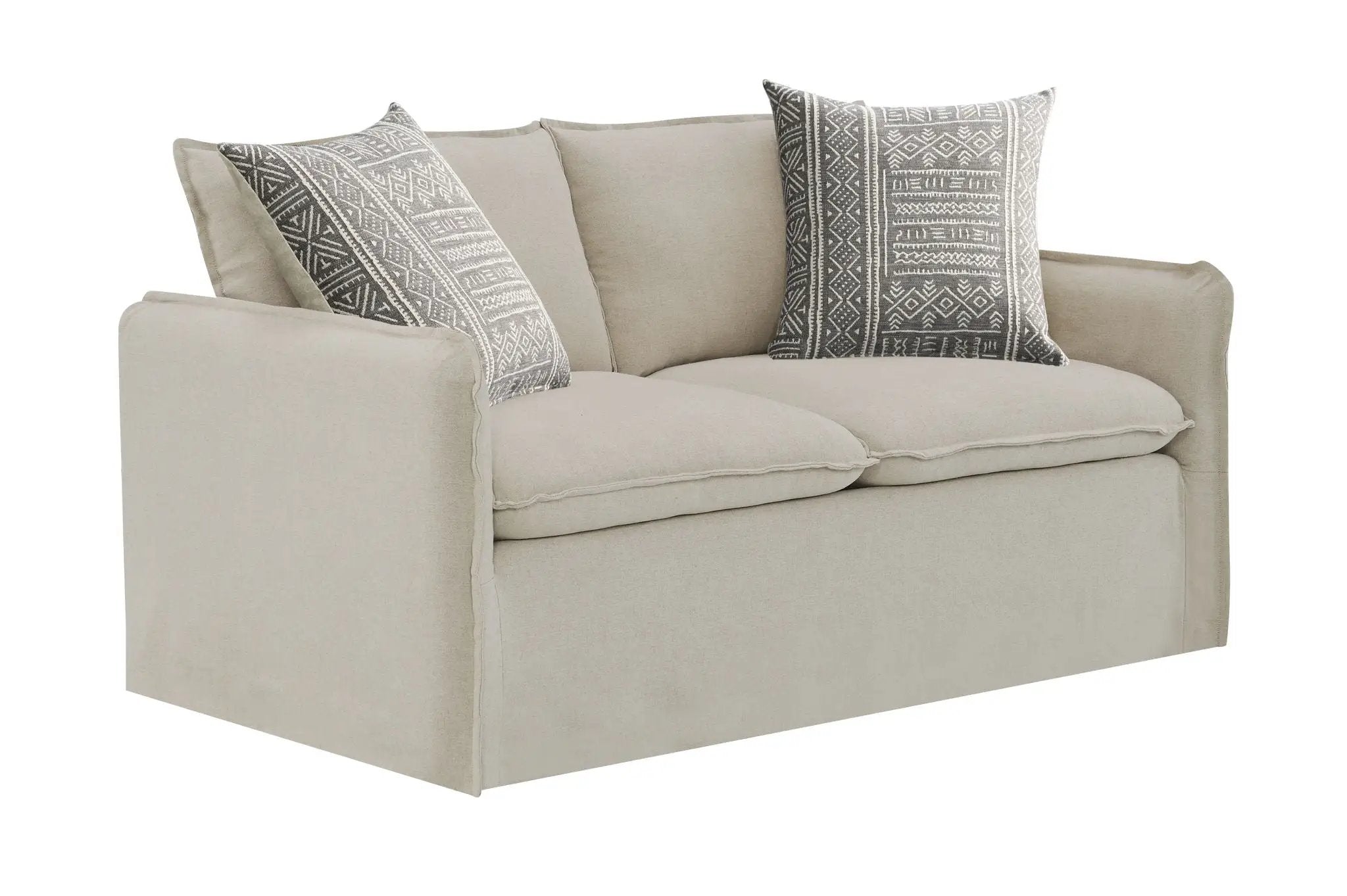 Upendo - Pattern Fabric 3 Pieces Living Room Set - Beige Yakety Yak Sand by HouseOfZazla