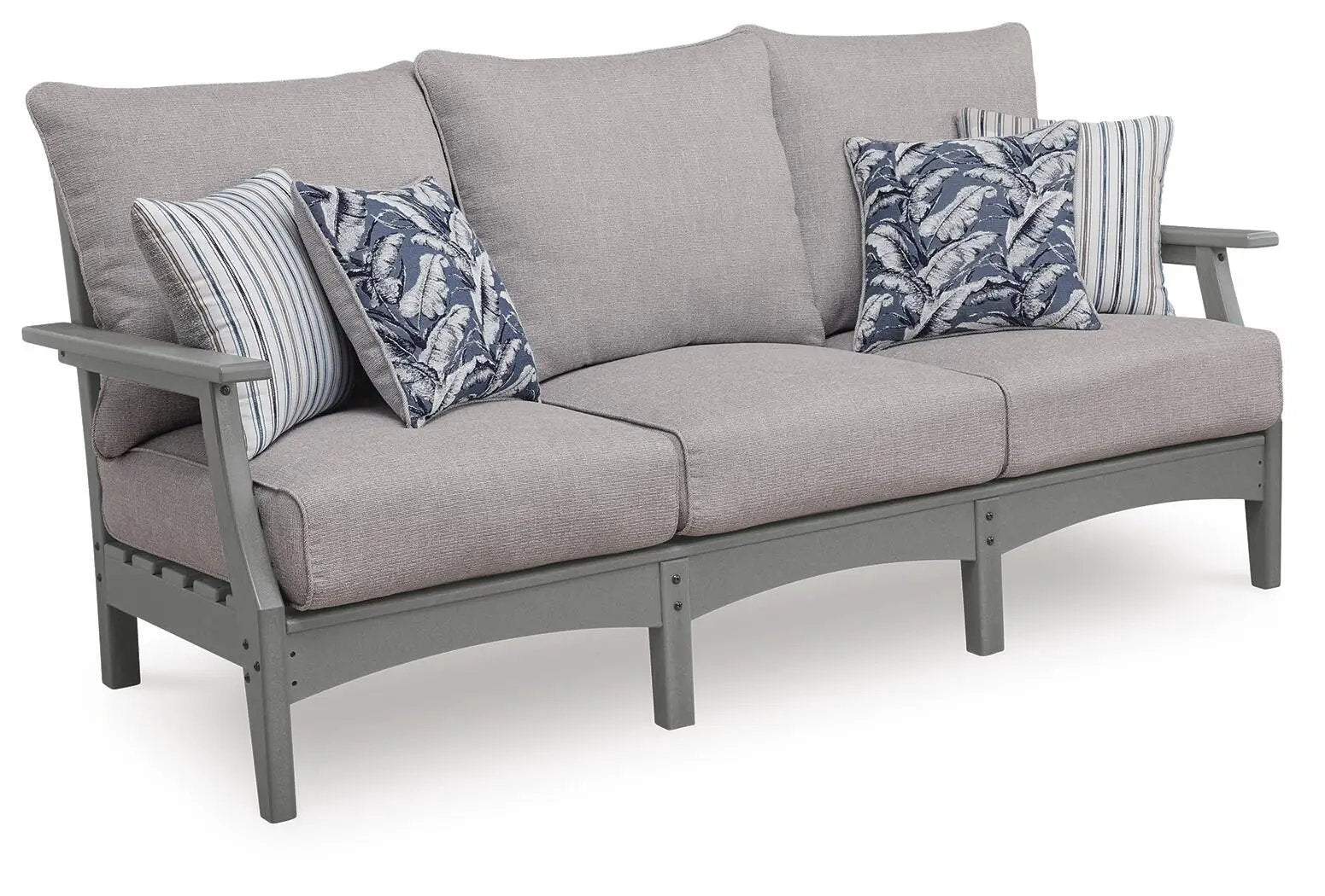 Cove Beach - Sofa With Cushion - Gray by Unique Piece Furniture
